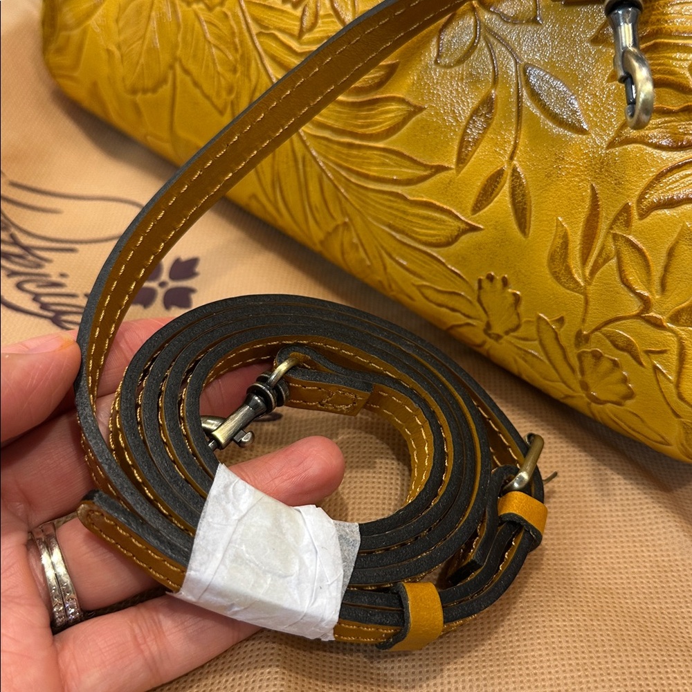 Patricia Nash Mustard Floral Embossed - Picture 13 of 13